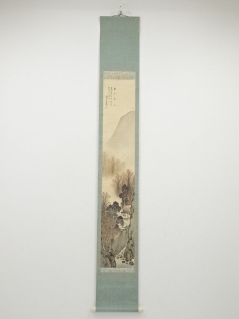 JAPANESE HANGING SCROLL / HAND PAINTED / SCENERY (1927)